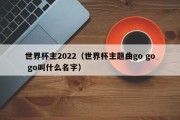 世界杯主2022（世界杯主题曲go go go叫什么名字）