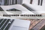 奥运会篮球赛程表（奥运会篮球赛程表美国）