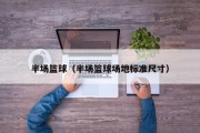 半场篮球（半场篮球场地标准尺寸）
