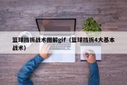 篮球挡拆战术图解gif（篮球挡拆4大基本战术）