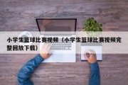小学生篮球比赛视频（小学生篮球比赛视频完整回放下载）