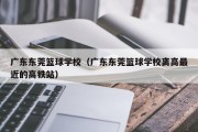 广东东莞篮球学校（广东东莞篮球学校离高最近的高铁站）